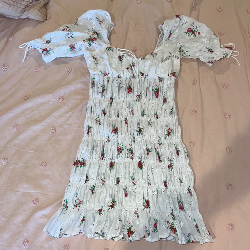 For Love & Lemons Tarte Eyelet Smocked Dress - Picture 6 of 8